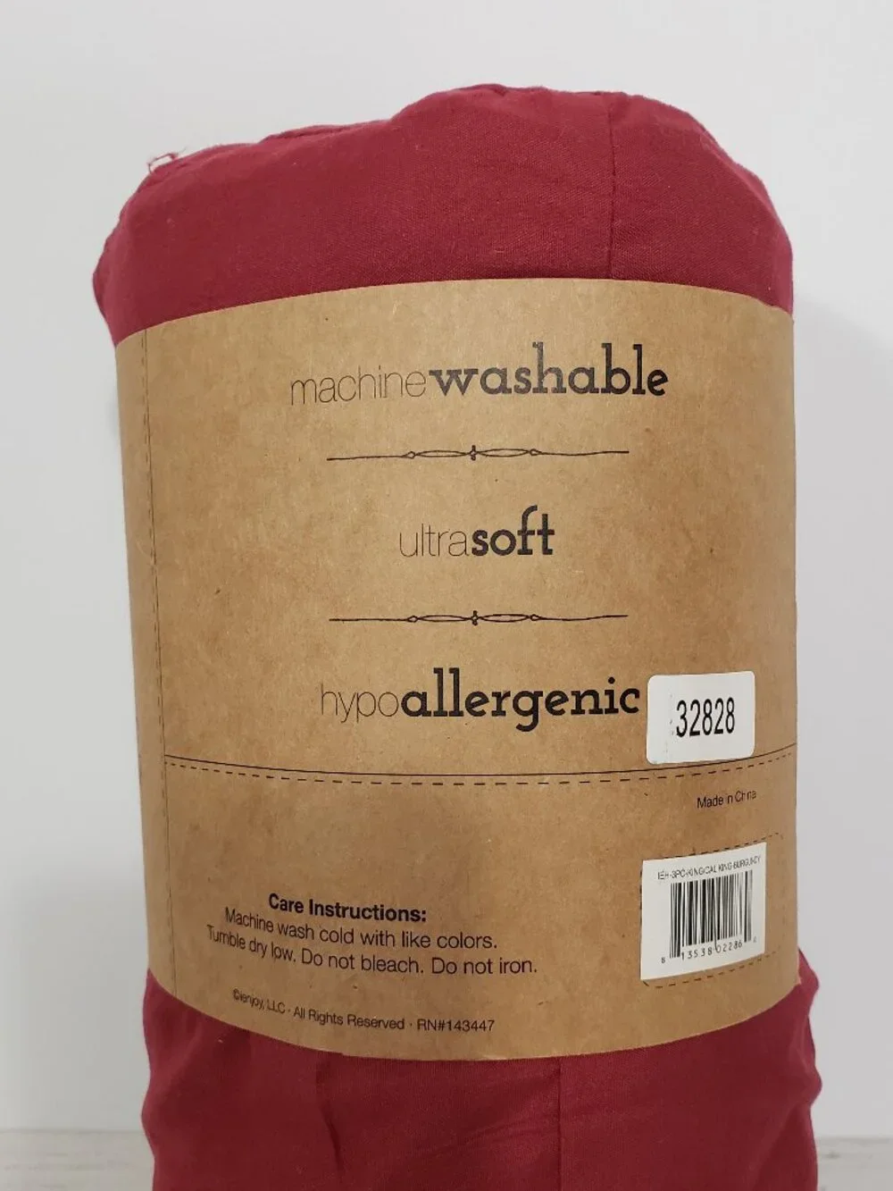 ienjoy NIP Burgundy King / California King Size Duvet & Pillow Shams